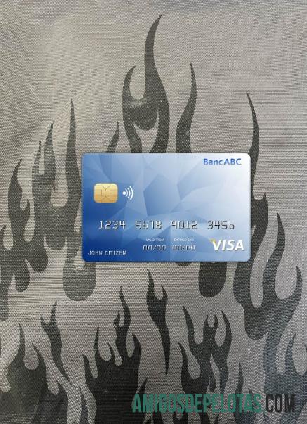 Botsuana ABC Bank Visa Card Photolook Front exemplo real